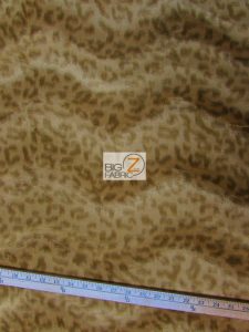 Light Coffee Leopard Velboa Fabric By The Yard